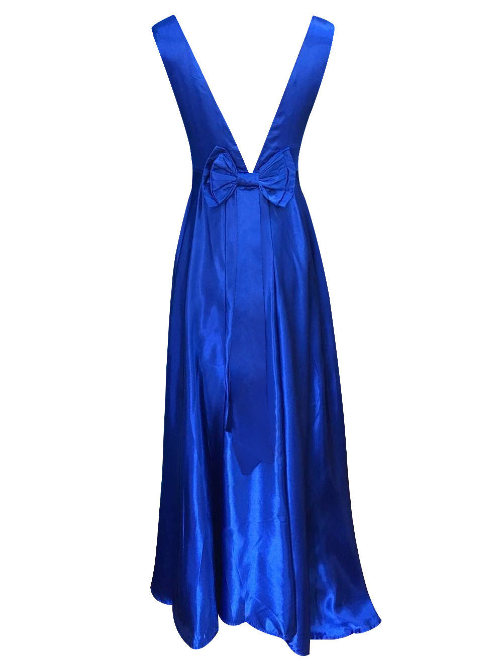 Backless Blue Evening Dress