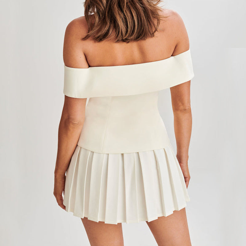 Elegant Off-Shoulder Suit