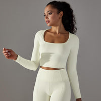 Long Sleeve Slim Crop Top