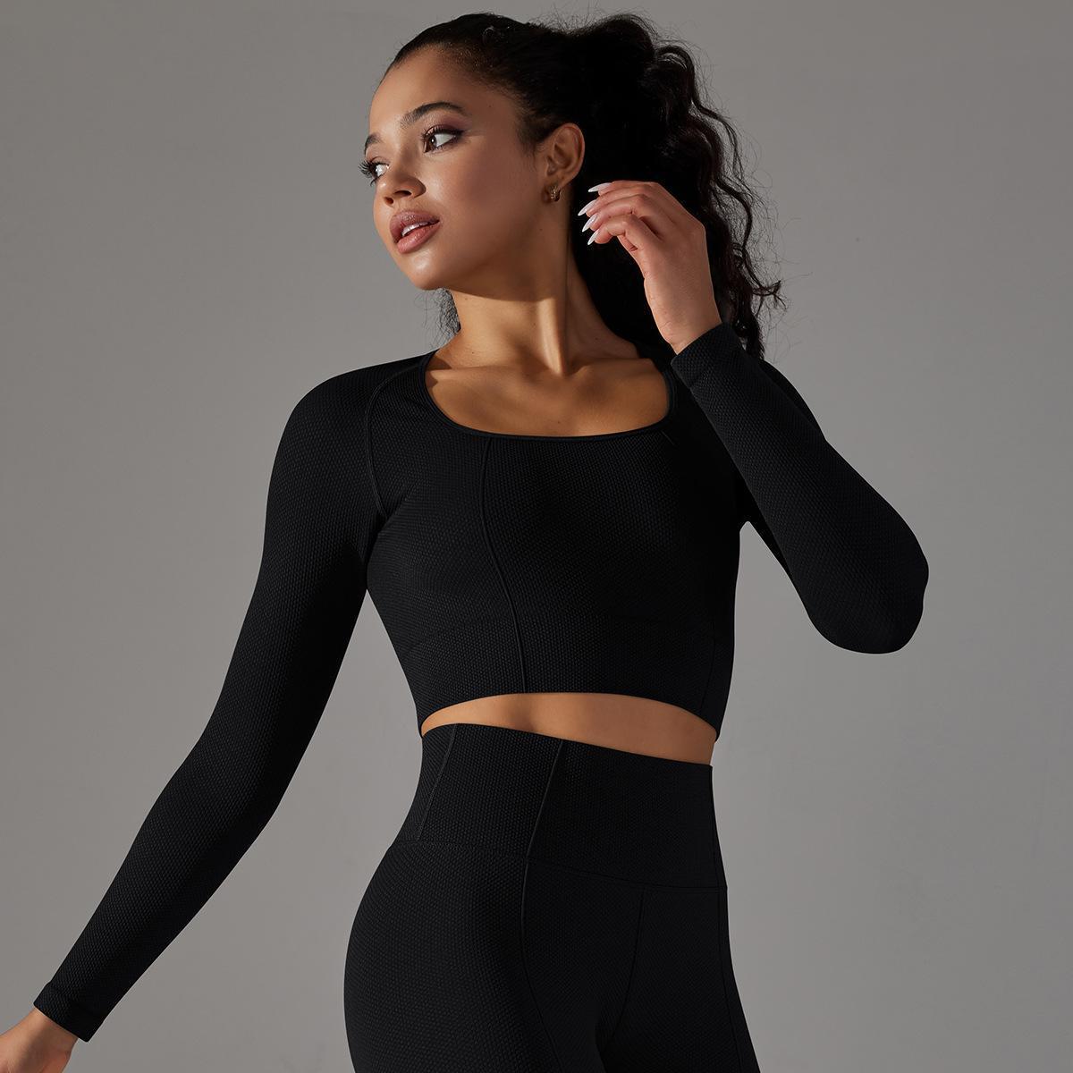 Long Sleeve Slim Crop Top