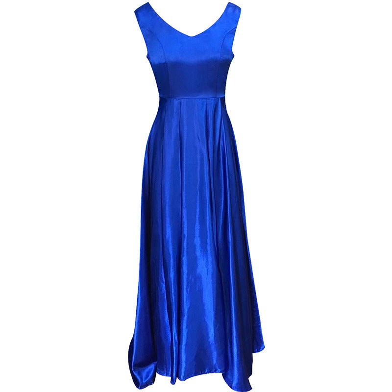 Backless Blue Evening Dress