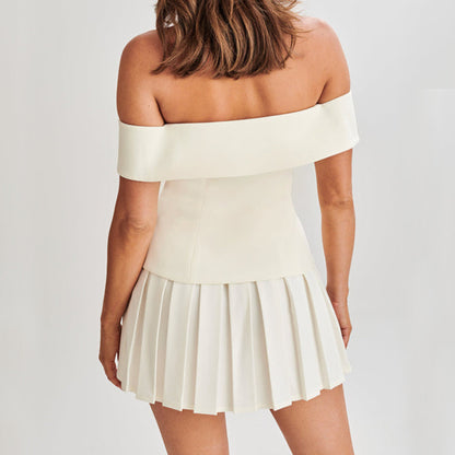 Elegant Off-Shoulder Suit