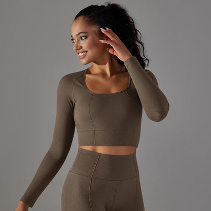 Long Sleeve Slim Crop Top